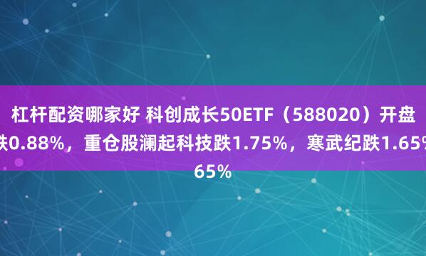 杠杆配资哪家好 科创成长50ETF（588020）开盘跌0.88%，重仓股澜起科技跌1.75%，寒武纪跌1.65%