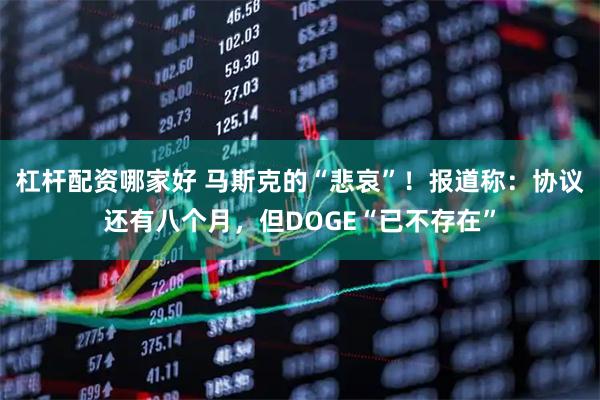 杠杆配资哪家好 马斯克的“悲哀”！报道称：协议还有八个月，但DOGE“已不存在”